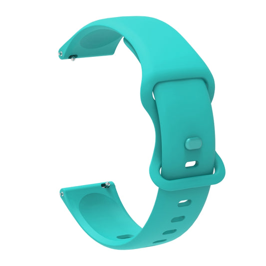 20mm For Amazfit GTS 2e Butterfly Buckle Silicone Watch Band(Mint Green) - Watch Bands by buy2fix | Online Shopping UK | buy2fix