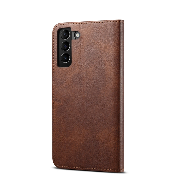 For Samsung Galaxy S21 FE GUSSIM Business Style Horizontal Flip Leather Case with Holder & Card Slots & Wallet(Brown) - Galaxy Phone Cases by GUSSIM | Online Shopping UK | buy2fix