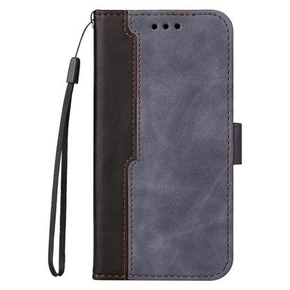 For vivo V21 4G / 5G Business Stitching-Color Horizontal Flip PU Leather Case with Holder & Card Slots & Photo Frame(Grey) - vivo Cases by buy2fix | Online Shopping UK | buy2fix