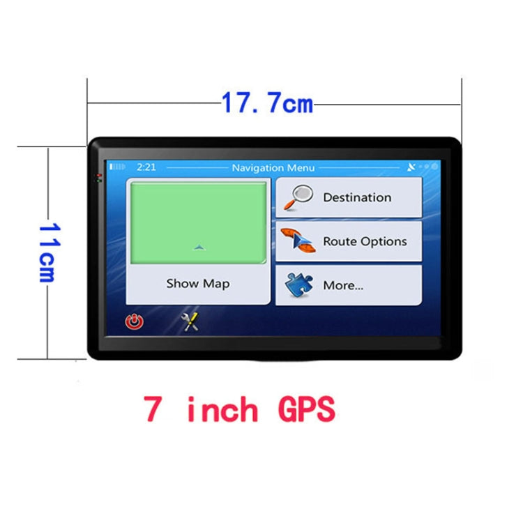 7 inch Car HD GPS Navigator 8G+128M Resistive Screen Support FM / TF Card, Specification:Middle East Map - In Car by buy2fix | Online Shopping UK | buy2fix