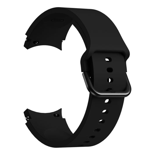 For Samsung Galaxy Watch4 Classic 42mm Universal Silicone Colorful Buckle Watch Band(Black) - Smart Wear by buy2fix | Online Shopping UK | buy2fix