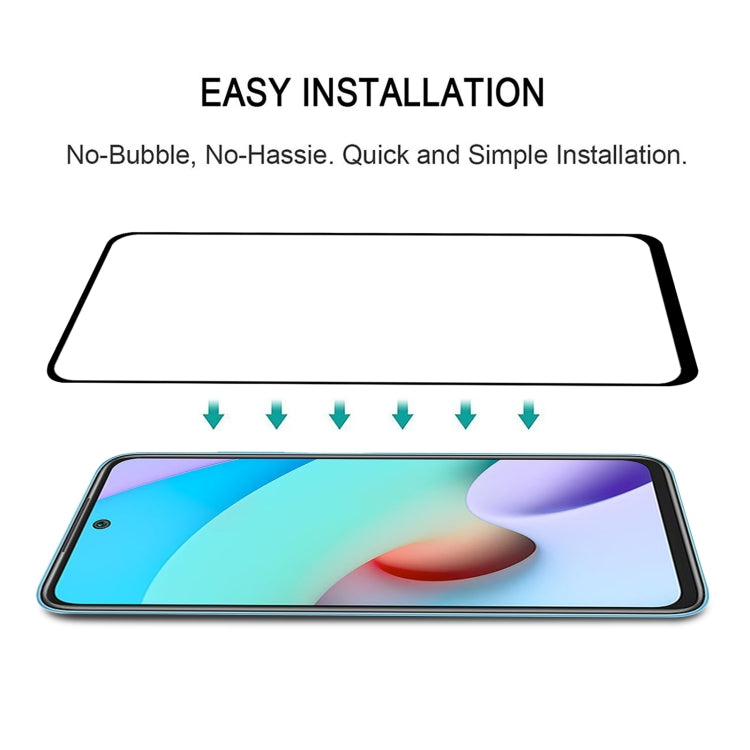 For Xiaomi Redmi 10 Full Glue Full Cover Screen Protector Tempered Glass Film - Xiaomi Accessories by buy2fix | Online Shopping UK | buy2fix