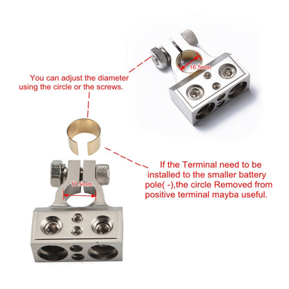 A0111 Car Dual 1/0 & 8 Gauge Positive or Negative Battery Terminal - In Car by buy2fix | Online Shopping UK | buy2fix