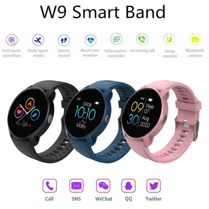 W9 Smart Sport Bracelet, Support Heart Rate Detection & Pedometer & Sedentary Reminder & Sleep Monitoring(Black) - Smart Wear by buy2fix | Online Shopping UK | buy2fix