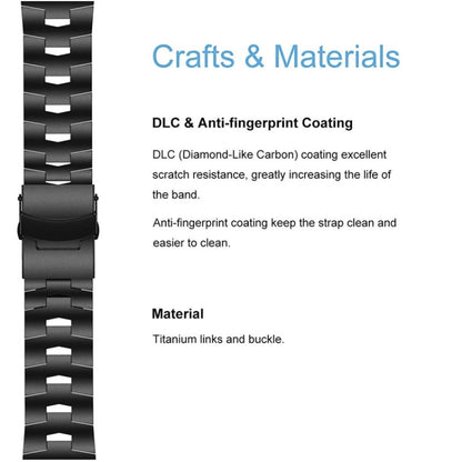 For Garmin Fenix 6 22mm Titanium Alloy Quick Release Watch Band(Black) - Smart Wear by buy2fix | Online Shopping UK | buy2fix