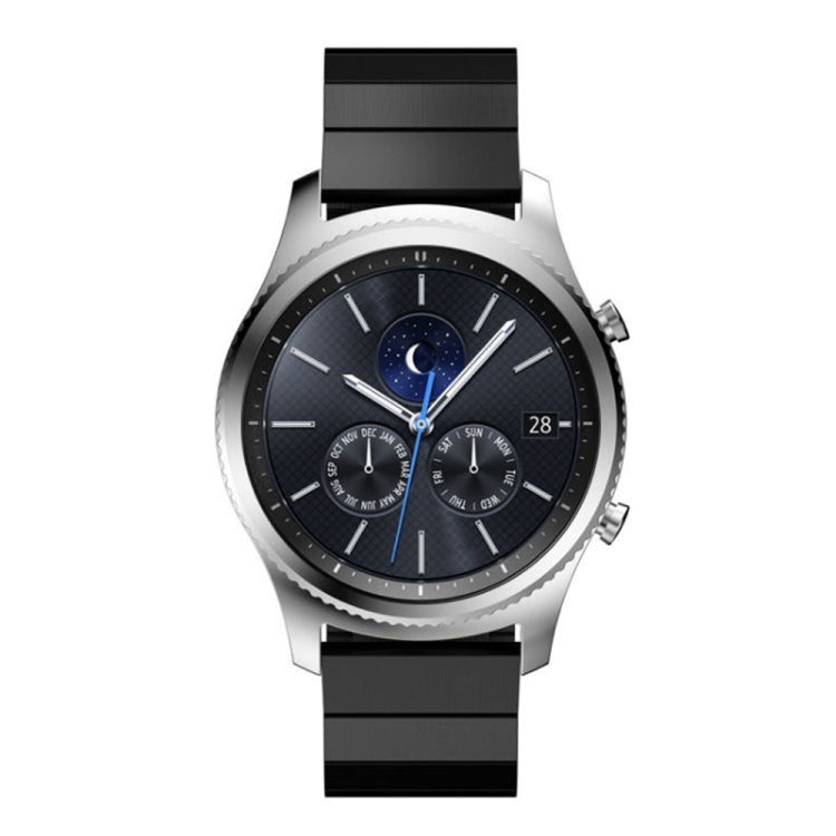 22mm For Huawei GT Runner Watch One-bead Steel Original Buckle Watch Band(Black) - Smart Wear by buy2fix | Online Shopping UK | buy2fix