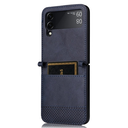 For Samsung Galaxy Z Flip3 5G Retro Crazy Horse Texture Leather Case with Card Slots(Blue) - Samsung Accessories by buy2fix | Online Shopping UK | buy2fix