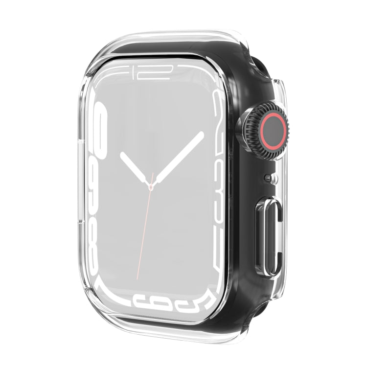 Shockproof TPU Protective Case For Apple Watch Series 8 / 7 45mm(Transparent) - Smart Wear by buy2fix | Online Shopping UK | buy2fix