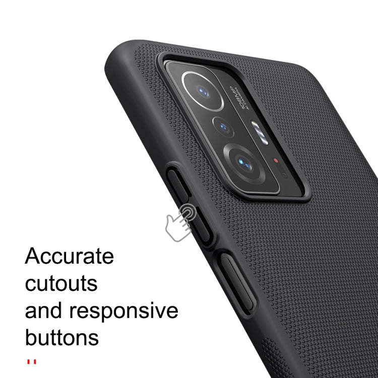 For Xiaomi Mi 11T / 11T Pro NILLKIN Frosted Concave-convex Texture PC Phone Protective Case(Black) - Xiaomi Cases by NILLKIN | Online Shopping UK | buy2fix