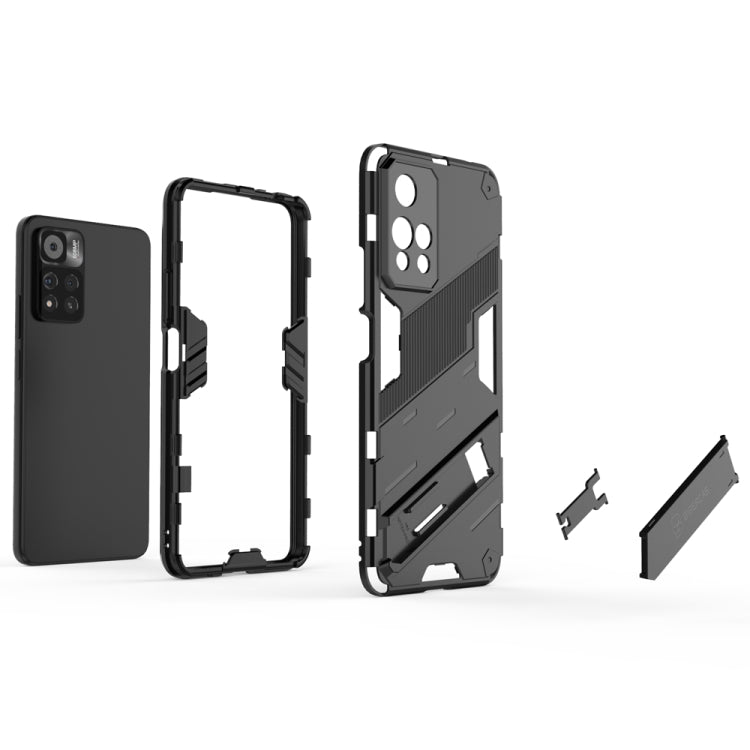 For Xiaomi Redmi Note 11 Pro / Note 11 Pro+ Punk Armor 2 in 1 PC + TPU Shockproof Phone Case with Invisible Holder(Green) - Xiaomi Accessories by buy2fix | Online Shopping UK | buy2fix