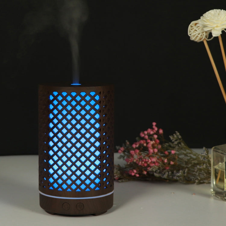 200ml Hollow-out Forest Pattern Wooden Essential Oil Aromatherapy Machine Ultrasonic Humidifier Automatic Alcohol Sprayer, Plug Specification:US Plug(Dark Brown-1) - Home & Garden by buy2fix | Online Shopping UK | buy2fix