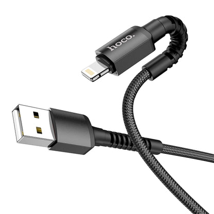 hoco X71 Especial 2.4A USB to 8 Pin Charging Data Cable for iPhone, iPad(Black) - Normal Style Cable by hoco | Online Shopping UK | buy2fix