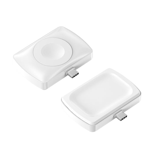 JJT-997 Type-C Interface Earphone and Watch Double-sided Wireless Charger for AirPods & iWatch(White) - Apple Accessories by buy2fix | Online Shopping UK | buy2fix