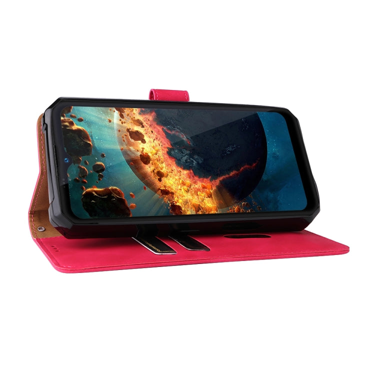 For Oukitel WP15 5G Solid Color Skin Feel Magnetic Buckle Leather Phone Case(Rose Red) - More Brand by buy2fix | Online Shopping UK | buy2fix