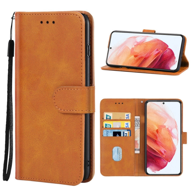 Leather Phone Case For Samsung Galaxy S22 5G(Brown) - Galaxy S22 5G Cases by buy2fix | Online Shopping UK | buy2fix