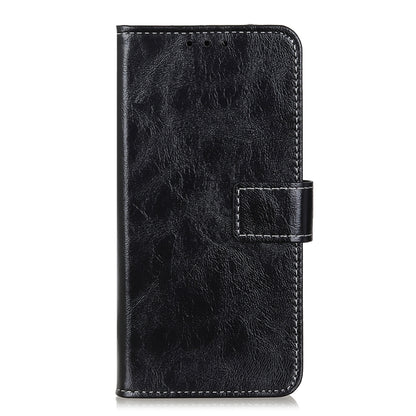 For Motorola Edge X30 Retro Crazy Horse Texture Horizontal Flip Leather Phone Case(Black) - Motorola Cases by buy2fix | Online Shopping UK | buy2fix