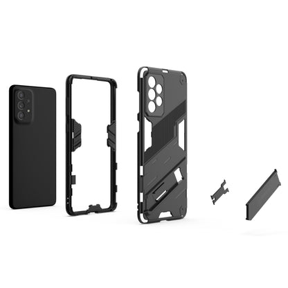 For Samsung Galaxy A73 5G Punk Armor 2 in 1 PC + TPU Shockproof Phone Case with Invisible Holder(Green) - Samsung Accessories by buy2fix | Online Shopping UK | buy2fix