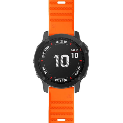 For Garmin Fenix 7 Silicone Watch Band(Orange) - Smart Wear by buy2fix | Online Shopping UK | buy2fix