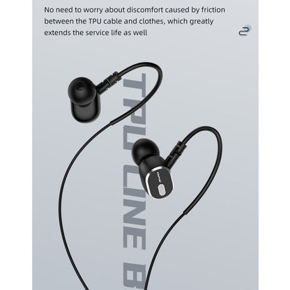 awei TC-6 Type-C / USB-C Mini Stereo In-ear Wired Earphone(Black) - Type-C Earphone by awei | Online Shopping UK | buy2fix