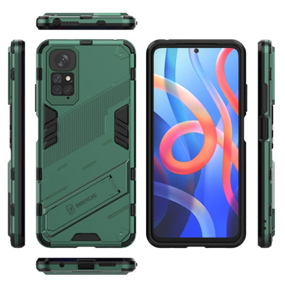 For Xiaomi Redmi Note 11 / Note 11S Global Punk Armor 2 in 1 PC + TPU Shockproof Phone Case with Invisible Holder(Green) - Xiaomi Cases by buy2fix | Online Shopping UK | buy2fix