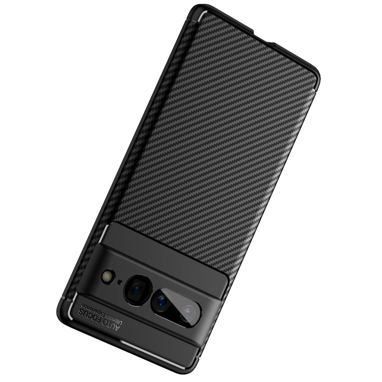 For Google Pixel 7 Pro Carbon Fiber Texture Shockproof TPU Phone Case(Black) - Mobile Accessories by buy2fix | Online Shopping UK | buy2fix