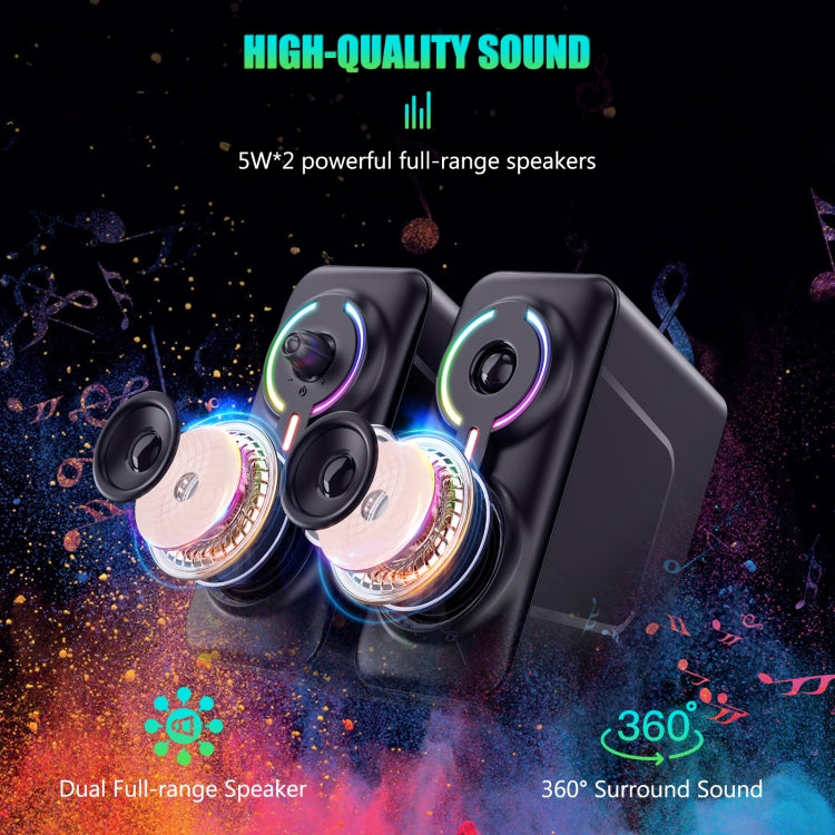 ONIKUMA L6 RGB Lighting Computer Audio with Bluetooth Function(Black) -  by ONIKUMA | Online Shopping UK | buy2fix