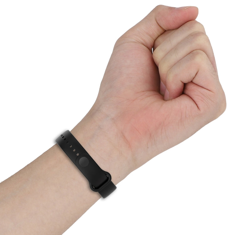 For Xiaomi Redmi Band Pro Solid Color Silicone Watch Band(Black) - Smart Wear by buy2fix | Online Shopping UK | buy2fix