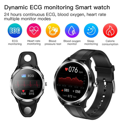 X3 1.3 inch TFT Color Screen Chest Sticker Smart Watch, Support ECG/Heart Rate Monitoring, Style:Coffee Leather Watch Band(Black) - Smart Wear by buy2fix | Online Shopping UK | buy2fix