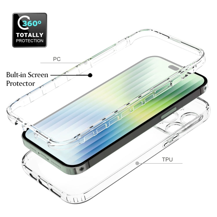 For iPhone 14 Pro Full Body Shockproof Clear Gradient Phone Case (Transparent) - iPhone 14 Pro Cases by buy2fix | Online Shopping UK | buy2fix