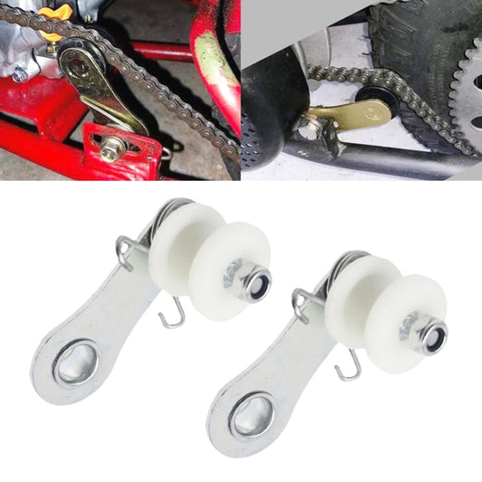 2 PCS Chain Roller Guide Tensioner Idler for 110CC/125CC/140CC Quad Dirt Bike ATV(White) - In Car by buy2fix | Online Shopping UK | buy2fix