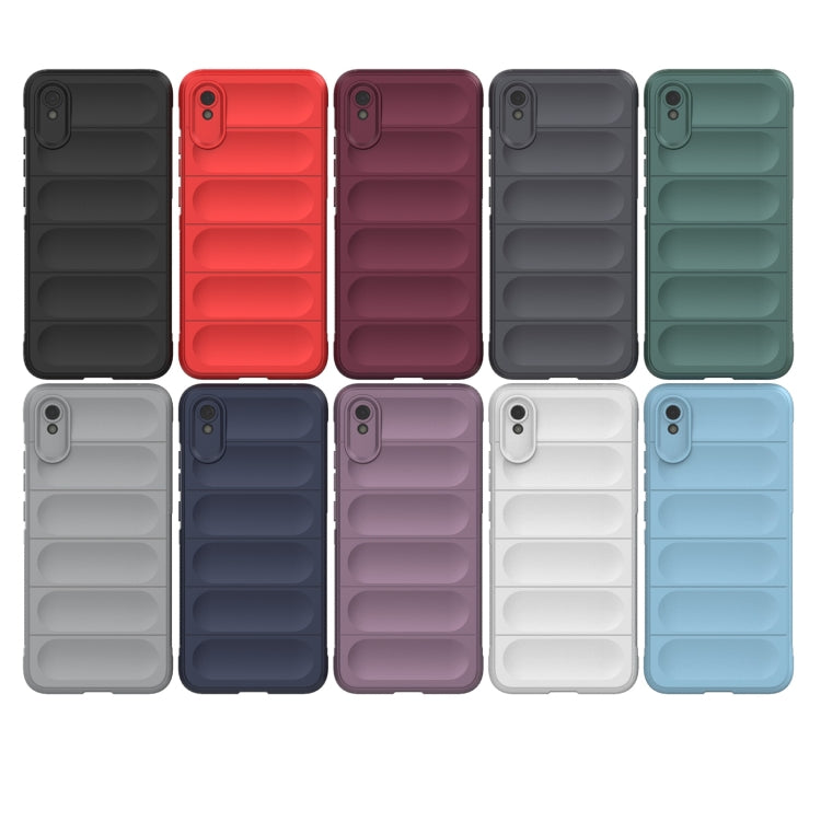 For Xiaomi Redmi 9A Magic Shield TPU + Flannel Phone Case(Dark Grey) - Xiaomi Cases by buy2fix | Online Shopping UK | buy2fix