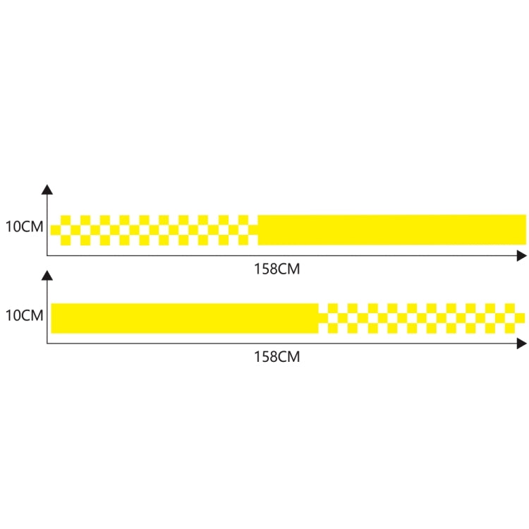 2 PCS/Set D-282 Waistline Pattern Car Modified Decorative Sticker(Yellow) - In Car by buy2fix | Online Shopping UK | buy2fix