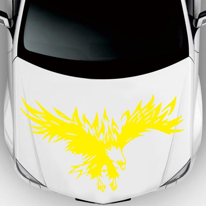 D-733 Eagle Pattern Car Modified Hood Decorative Sticker(Yellow) - In Car by buy2fix | Online Shopping UK | buy2fix