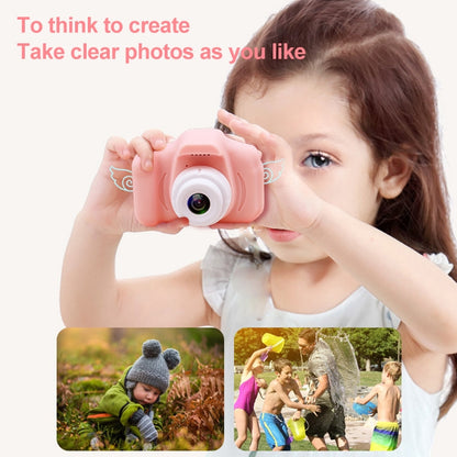 X2S 2.0 Inch LCD Screen Mini Children Camera Digital Camera, For:800W+32G Memory Card+Card Reader+Cartoon Sticker(Blue) - Consumer Electronics by buy2fix | Online Shopping UK | buy2fix