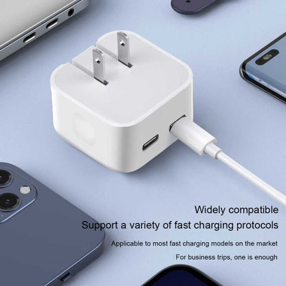 PD 50W Dual USB-C / Type-C Ports Charger(US Plug) - USB Charger by buy2fix | Online Shopping UK | buy2fix