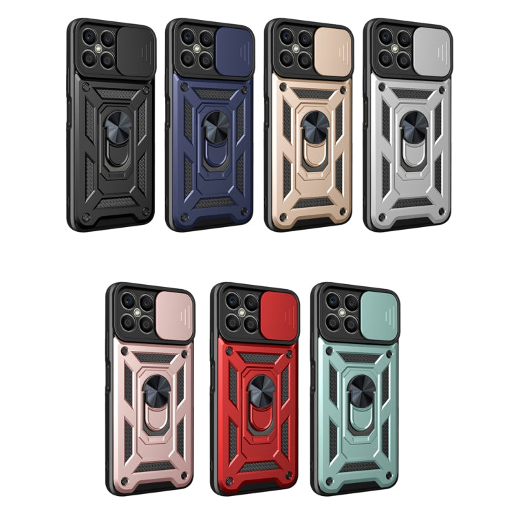For Honor X8 Sliding Camera Design TPU + PC Phone Case(Black) - Mobile Accessories by buy2fix | Online Shopping UK | buy2fix