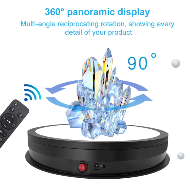 42cm LED Light Electric Rotating Display Stand Turntable, Power Plug:US Plug(Black) - Camera Accessories by buy2fix | Online Shopping UK | buy2fix