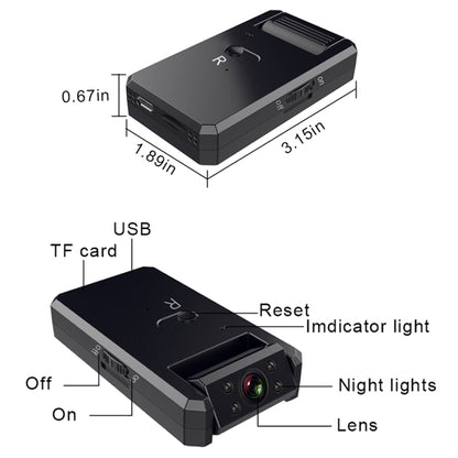 WD6-C Infrared Night Vision Mini HD WiFi Camera 120 Degrees Recorder - Security by buy2fix | Online Shopping UK | buy2fix