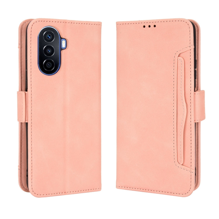 For Huawei nova Y70 / nova Y70 Plus Skin Feel Calf Texture Card Slots Leather Phone Case(Pink) - Mobile Accessories by buy2fix | Online Shopping UK | buy2fix