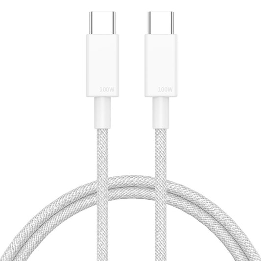 100W USB-C / Type-C to USB-C / Type-C Fast Charging Data Cable, Length:1m(White) -  by buy2fix | Online Shopping UK | buy2fix