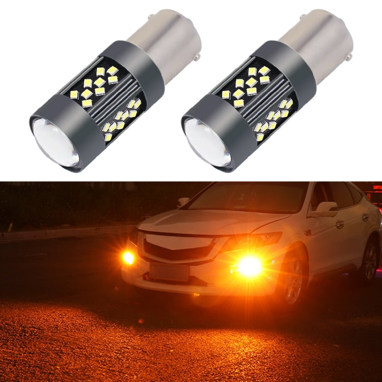 1 Pair 1156 12V 7W Continuous Car LED Fog Light(Orange Light) - In Car by buy2fix | Online Shopping UK | buy2fix