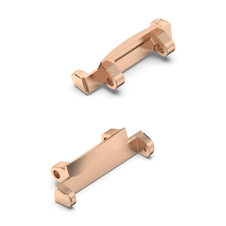 For AMAZFIT T-Rex 2 2 in 1 Metal Watch Band Connectors(Rose Gold) - Smart Wear by buy2fix | Online Shopping UK | buy2fix