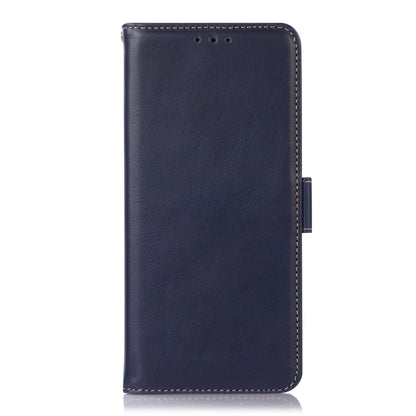 For Motorola Moto G32 Crazy Horse Top Layer Cowhide Leather Phone Case(Blue) - Motorola Cases by buy2fix | Online Shopping UK | buy2fix