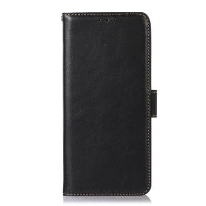 For Motorola Moto G32 Crazy Horse Top Layer Cowhide Leather Phone Case(Black) - Motorola Cases by buy2fix | Online Shopping UK | buy2fix