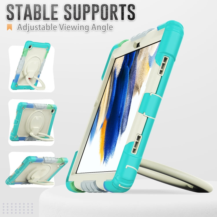 For Samsung Galaxy Galaxy Tab A8 Bracelet Holder Silicone + PC Tablet Case(Colorful Blue) - Other Galaxy Tab PC by buy2fix | Online Shopping UK | buy2fix