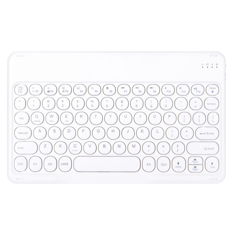 Round Cap Bluetooth Keyboard Leather Case with Pen Slot, without Touchpad For Samsung Galaxy Tab A7 10.4 2020(Dark Blue+White Keyboard) - Samsung Keyboard by buy2fix | Online Shopping UK | buy2fix