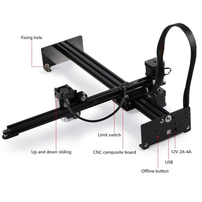 NEJE MASTER 3 Plus Laser Engraver with A40640 Laser Module(US Plug) - DIY Engraving Machines by NEJE | Online Shopping UK | buy2fix