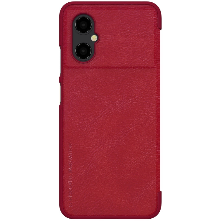 For Xiaomi Poco M4 5G NILLKIN QIN Series Crazy Horse Texture Leather Phone Case(Red) - Xiaomi Cases by NILLKIN | Online Shopping UK | buy2fix