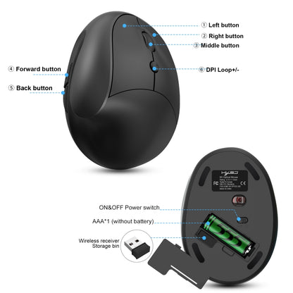 X10 2.4G Wireless Vertical Ergonomic Gaming Mouse(Black) - Wireless Mice by buy2fix | Online Shopping UK | buy2fix