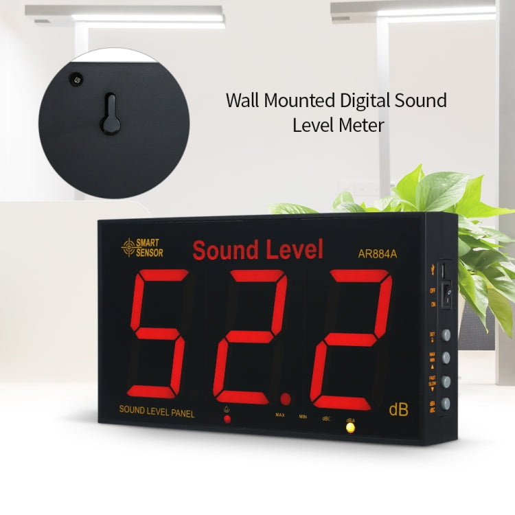 SmartSensor AR884A Smart Wall Mounted Sound Level Meter, EU/US Plug - Light & Sound Meter by buy2fix | Online Shopping UK | buy2fix